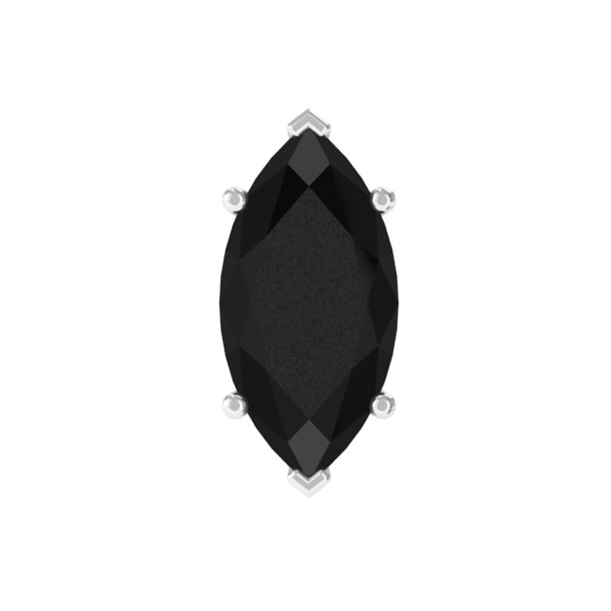 Rosec Jewels-Marquise Black Spinel Simple Cartilage Earing