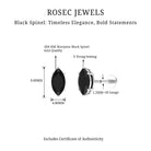 Rosec Jewels-Marquise Black Spinel Simple Cartilage Earing