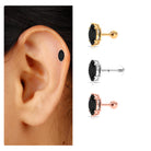 Rosec Jewels-Marquise Black Spinel Simple Cartilage Earing