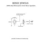 Rosec Jewels-Unique Moissanite Kite Earring for Cartilage Piercing