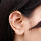 Rosec Jewels-Unique Moissanite Kite Earring for Cartilage Piercing