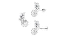 Rosec Jewels-Certified Moissanite Flower Crawler Earring for Helix Piercing