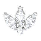 Rosec Jewels-Moissanite Lotus Flower Earring for Cartilage Piercing