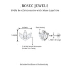 Rosec Jewels-Moissanite Lotus Flower Earring for Cartilage Piercing