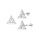 Rosec Jewels-Marquise Moissanite Triangle Cartilage Earring in Gold