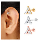 Rosec Jewels-Marquise Moissanite Triangle Cartilage Earring in Gold