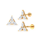 Rosec Jewels-Marquise Moissanite Triangle Cartilage Earring in Gold