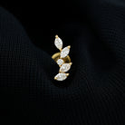 Rosec Jewels-Marquise Shape Diamond Leaf Crawler Helix Earring