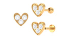 Rosec Jewels-Unique Moissanite Heart Earring for Cartilage Piercing