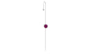 Rosec Jewels-5 MM Round Rhodolite Solitaire Ear Pin in Bezel Setting