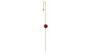 Rosec Jewels-5 MM Round Rhodolite Solitaire Ear Pin in Bezel Setting