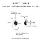 Rosec Jewels-Real Black Onyx Unique Helix Earring with Moissanite