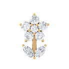 Rosec Jewels-0.25 CT Moissanite Flower Cartilage Earring in Gold