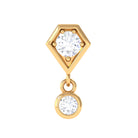 Rosec Jewels-Round Natural Diamond Simple Helix Drop Earring in Gold