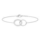 Diamond Eternity Chain Bracelet with Interlock Details Diamond - ( HI-SI ) - Color and Clarity - Rosec Jewels