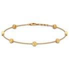 1 CT Bezel Set Citrine Seven Stone Station Chain Bracelet Citrine - ( AAA ) - Quality - Rosec Jewels