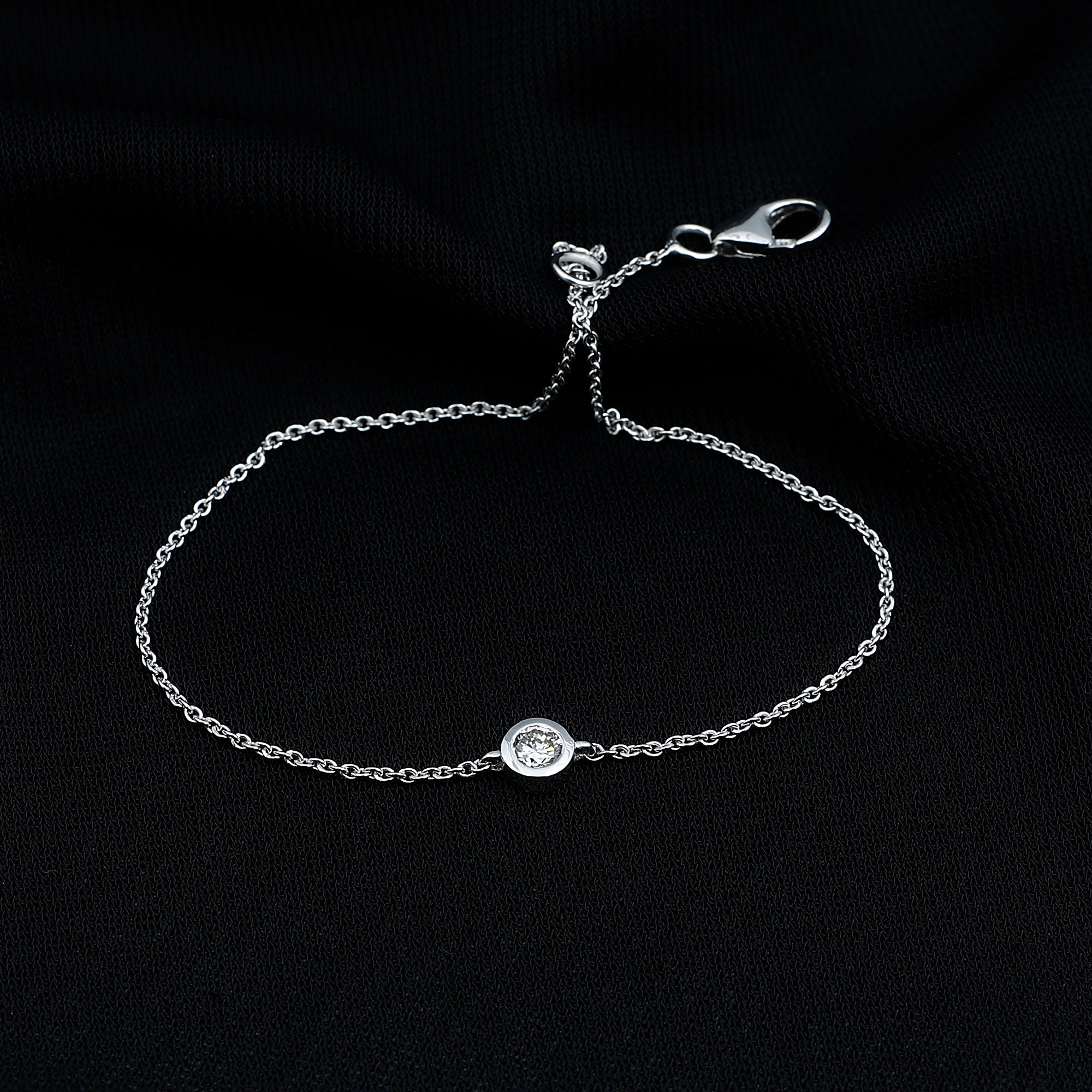 Rosec Jewels-Bezel Set Diamond Chain Bracelet