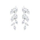 1.25 CT Marquise Shape Zircon Leaf Dangle Earrings in Gold Zircon - ( AAAA ) - Quality - Rosec Jewels