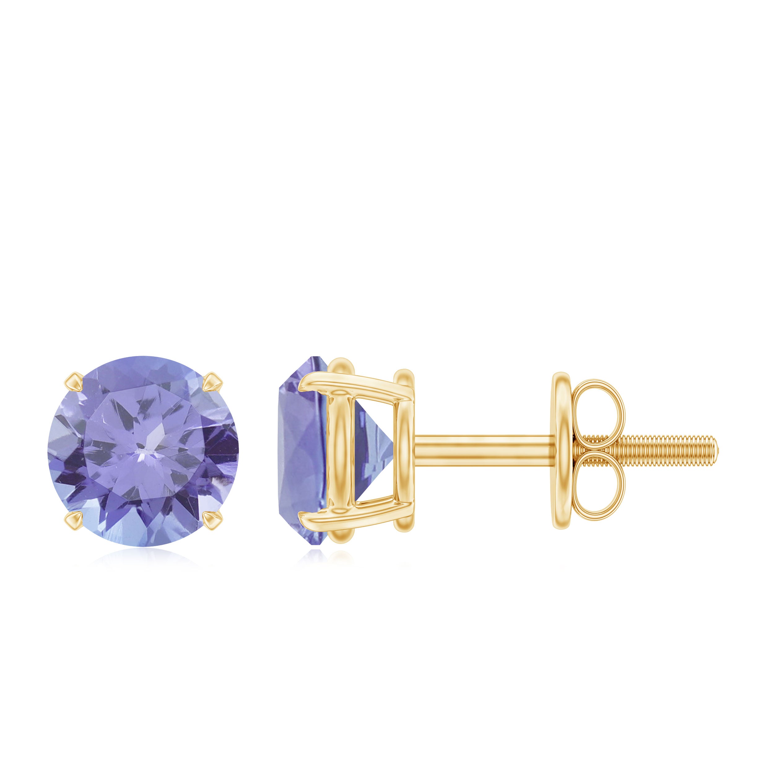 Natural Tanzanite Earrings, Tanzanite Cluster Earrings, Tanzanite Studs, Stud Earrings, Sterling Silver online Earrings, December Birthstone.