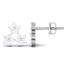 1/2 CT Round Cut Diamond Cluster Floral Stud Earring Diamond - ( HI-SI ) - Color and Clarity - Rosec Jewels