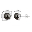 Rosec Jewels-Classic Tahitian Pearl and Diamond Halo Stud Earrings