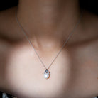 Rosec Jewels-Freshwater Pearl Solitaire Pendant with Leaf