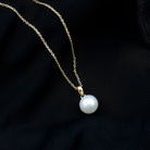 8 MM Round Freshwater Pearl Simple Solitaire Pendant Freshwater Pearl - ( AAA ) - Quality - Rosec Jewels