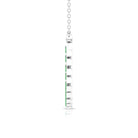 1.25 CT Created Emerald Curved Bar Pendant Necklace with Zircon Lab Created Emerald - ( AAAA ) - Quality - Rosec Jewels