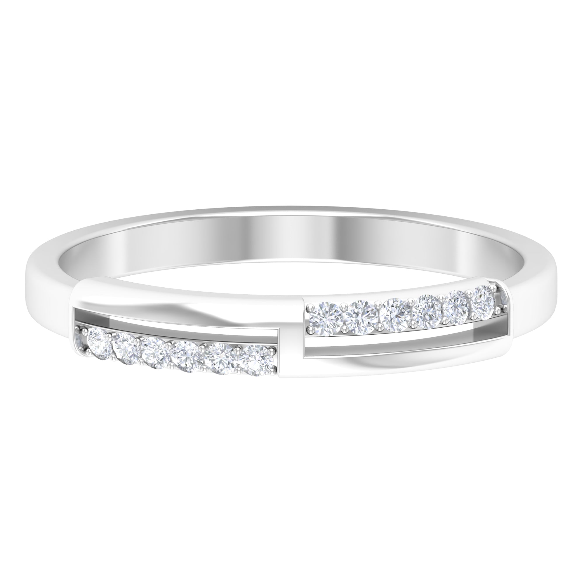 Rosec Jewels-Round Diamond Band Ring in Prong Setting