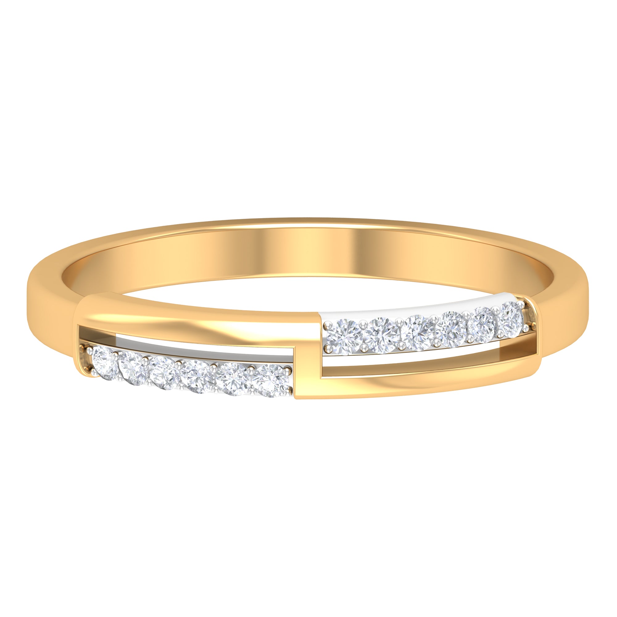 Rosec Jewels-Round Diamond Band Ring in Prong Setting