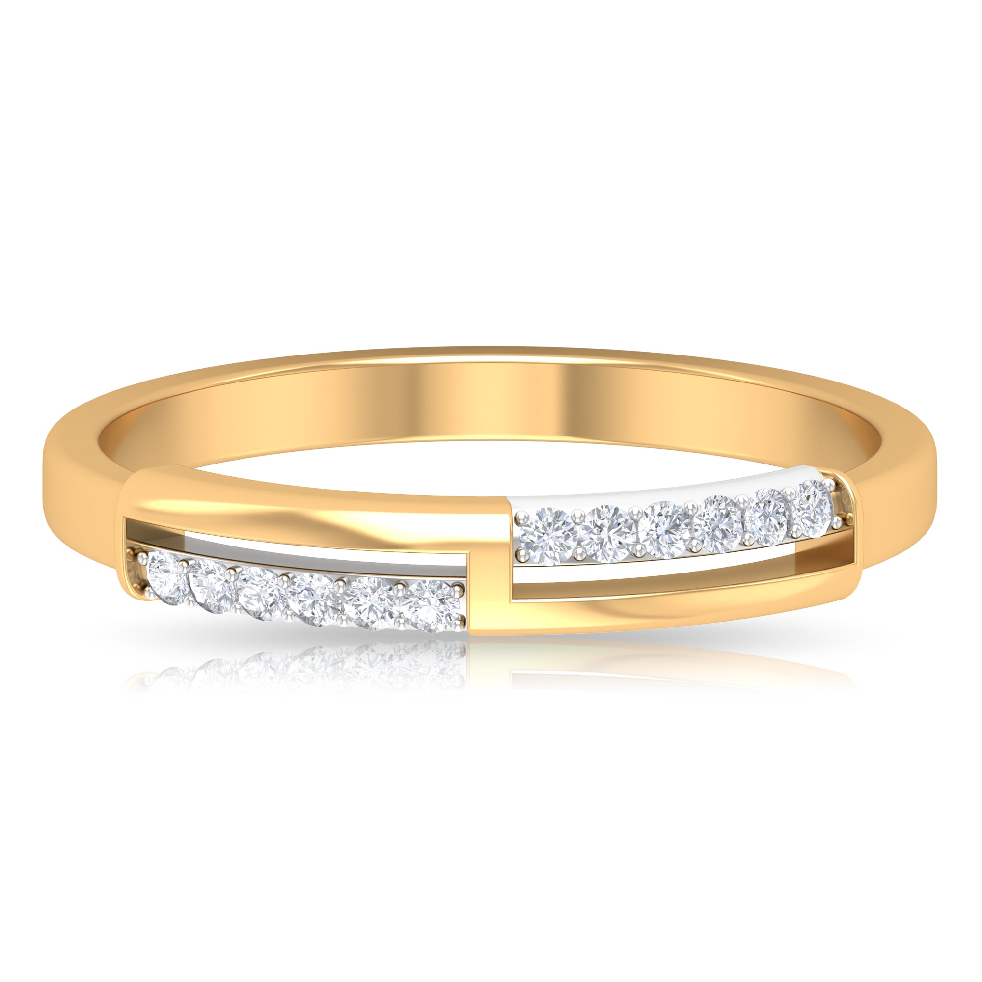 Rosec Jewels-Round Diamond Band Ring in Prong Setting