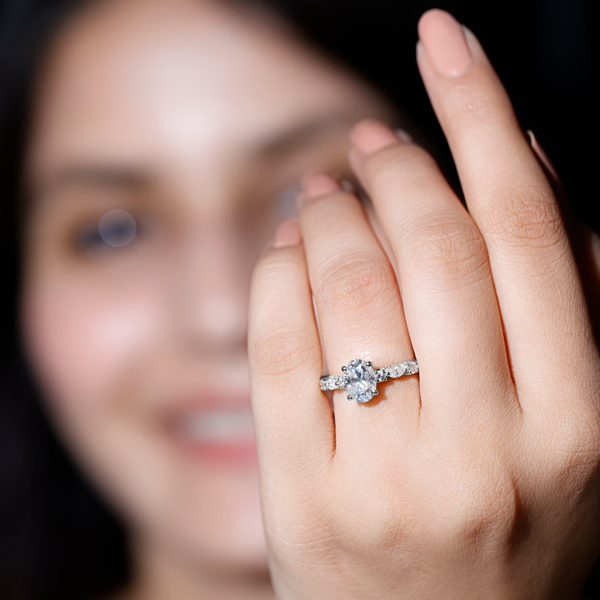 Heart Cut store Pink Diamond Engagement Ring | Heart Pink Moissanite Solitaire Ring | Pink Promise Ring | Gift for Her | Simple Diamond Ring