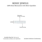 Rosec Jewels-Baguette Cut Certified Moissanite Two Row Eternity Band