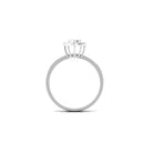 Rosec Jewels-1/4 CT Diamond Oval Promise Ring for Women