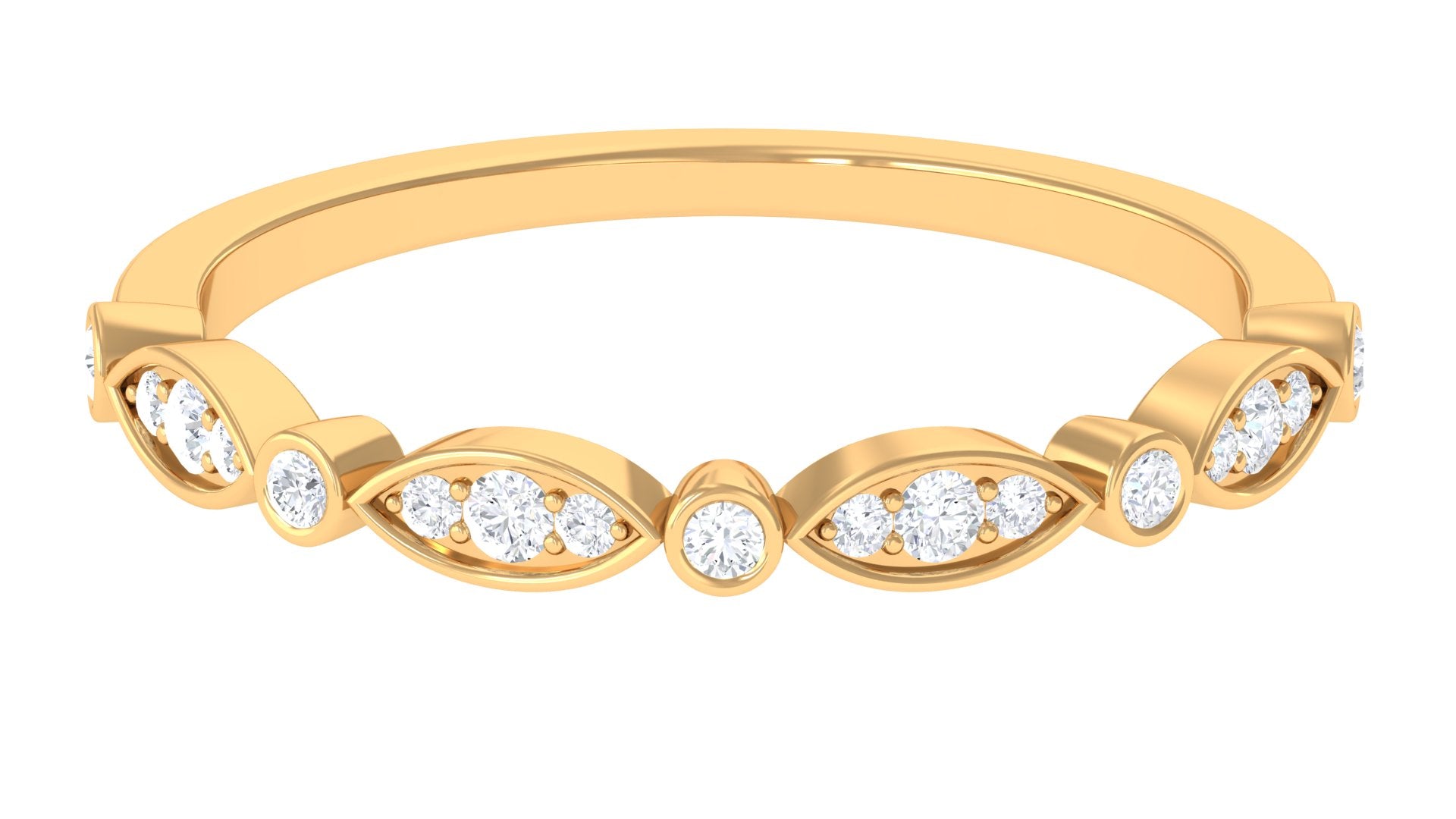 Rosec Jewels-Natural Diamond Half Eternity Anniversary Ring