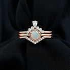 Rosec Jewels-1 CT Classic Ethiopian Opal and Diamond Wedding Ring Set