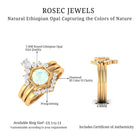 Rosec Jewels-1 CT Classic Ethiopian Opal and Diamond Wedding Ring Set