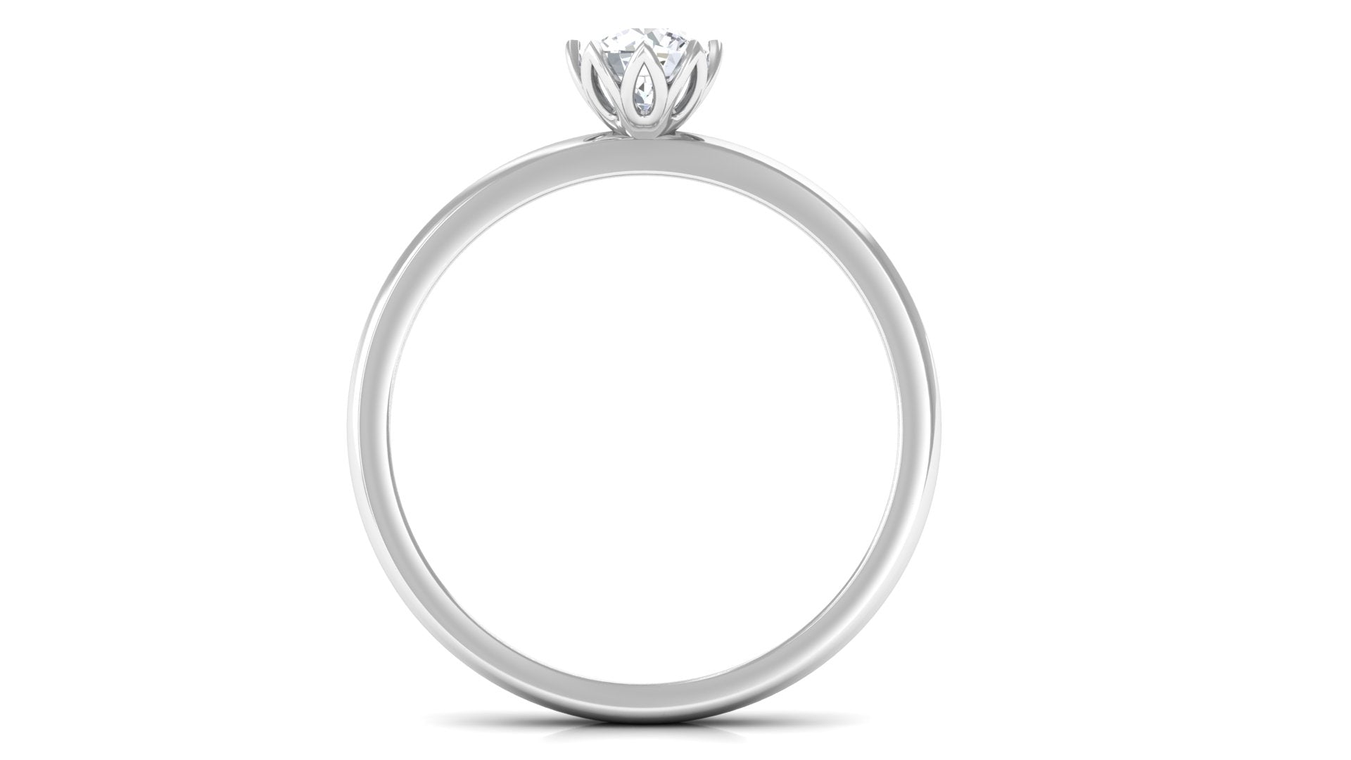 Rosec Jewels-0.50 CT Real Diamond Solitaire Promise Ring