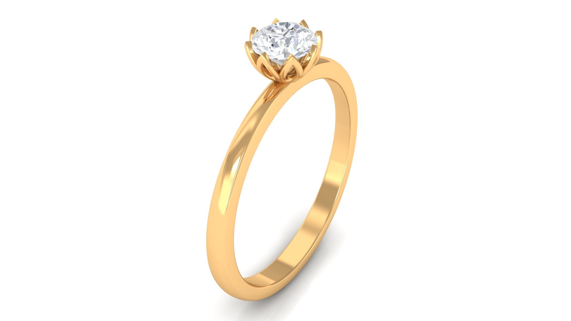 Rosec Jewels-0.50 CT Real Diamond Solitaire Promise Ring