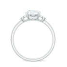 Rosec Jewels-6.50 MM Prong Set Trio Solitaire Moissanite Engagement Ring