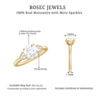 Rosec Jewels-6.50 MM Prong Set Trio Solitaire Moissanite Engagement Ring