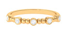 Rosec Jewels-Natural Diamond Beaded Half Eternity Stackable Ring