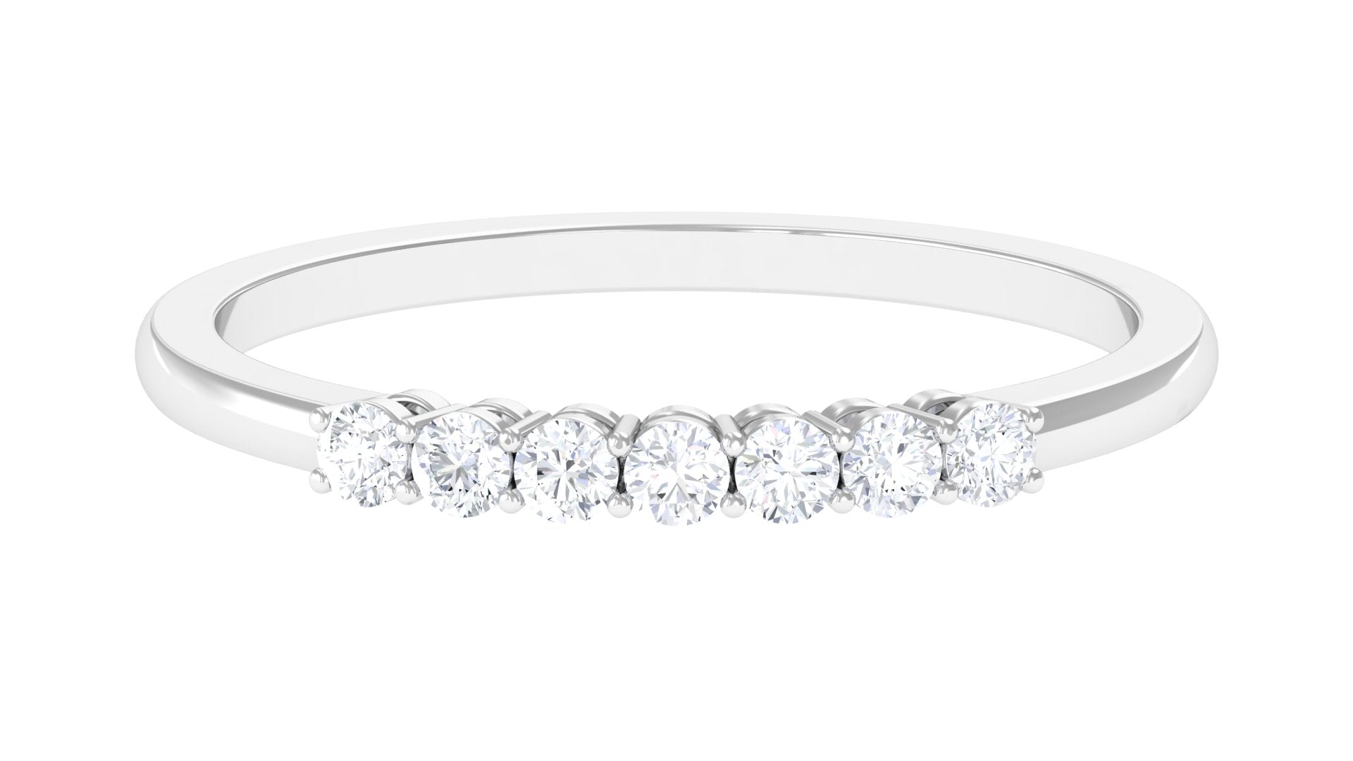 Rosec Jewels-Certified Natural Diamond 7 Stone Stackable Ring