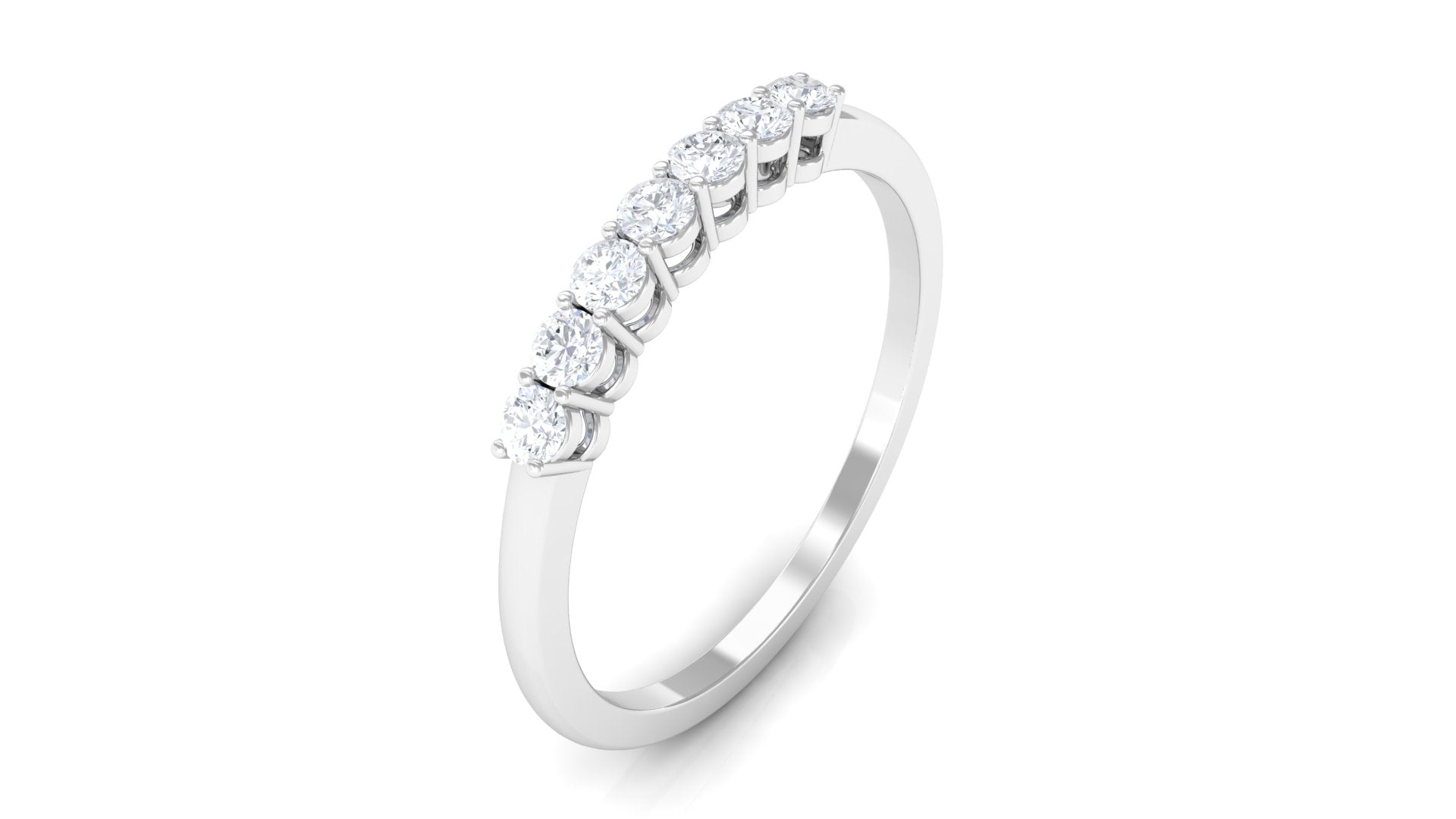 Rosec Jewels-Certified Natural Diamond 7 Stone Stackable Ring