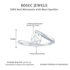 Rosec Jewels-Round Shape Moissanite Solitaire Bypass Gold Ring