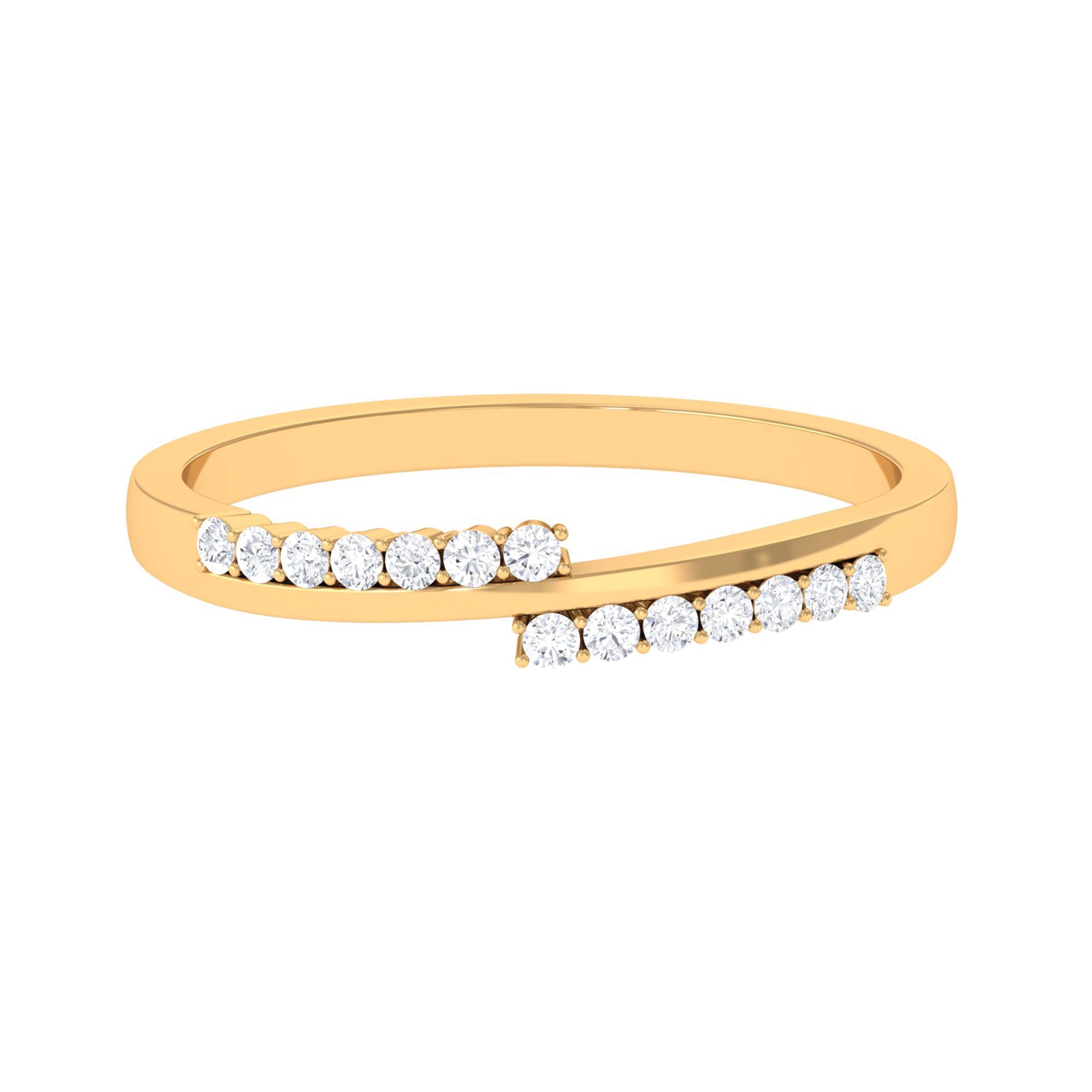 Rosec Jewels-Minimal Diamond Stackable Band Ring in Prong Setting