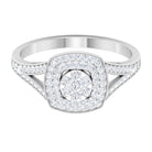 Rosec Jewels-Vintage Inspired Diamond Engagement Ring in Illusion Setting