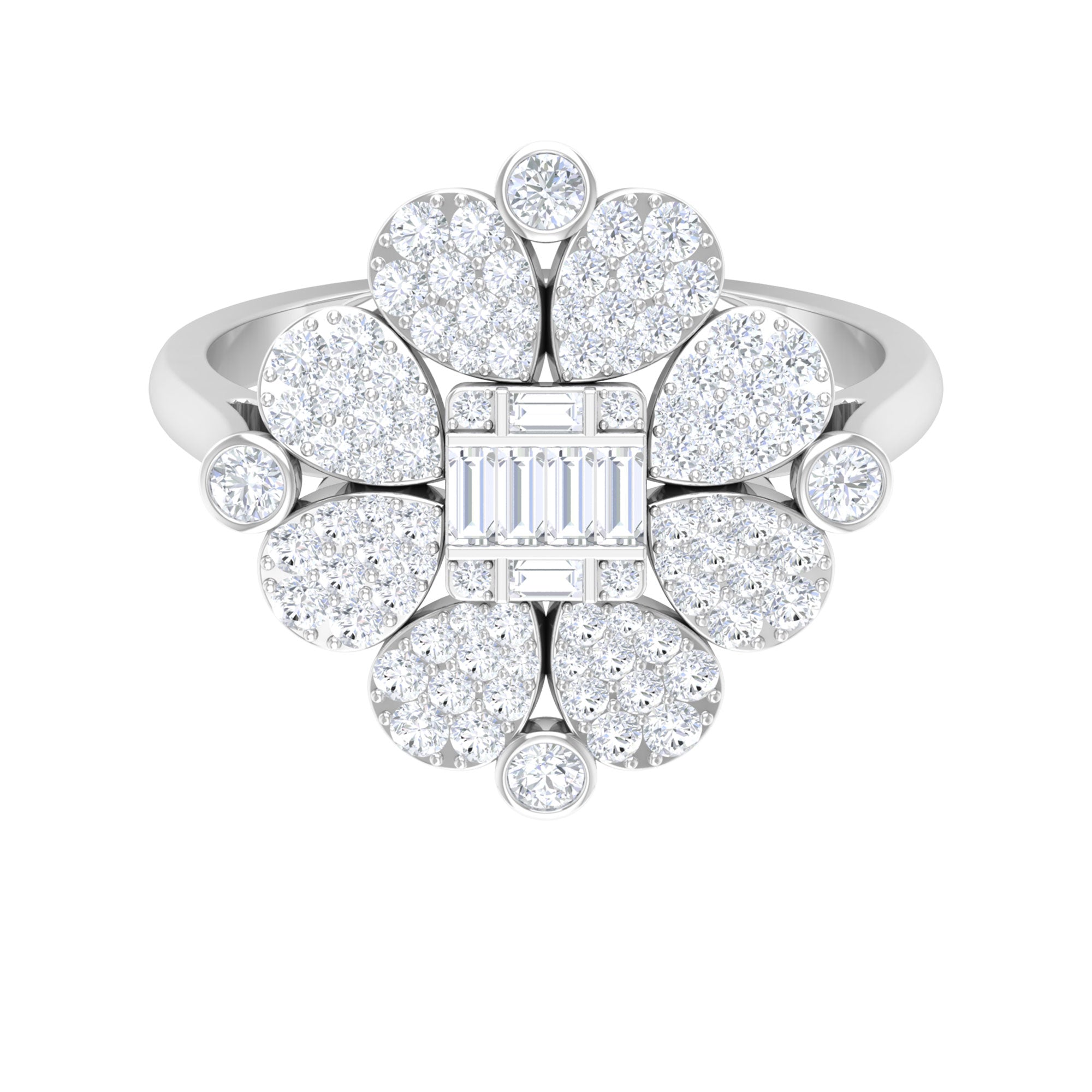 Rosec Jewels-Illusion Set Diamond Statement Engagement Ring