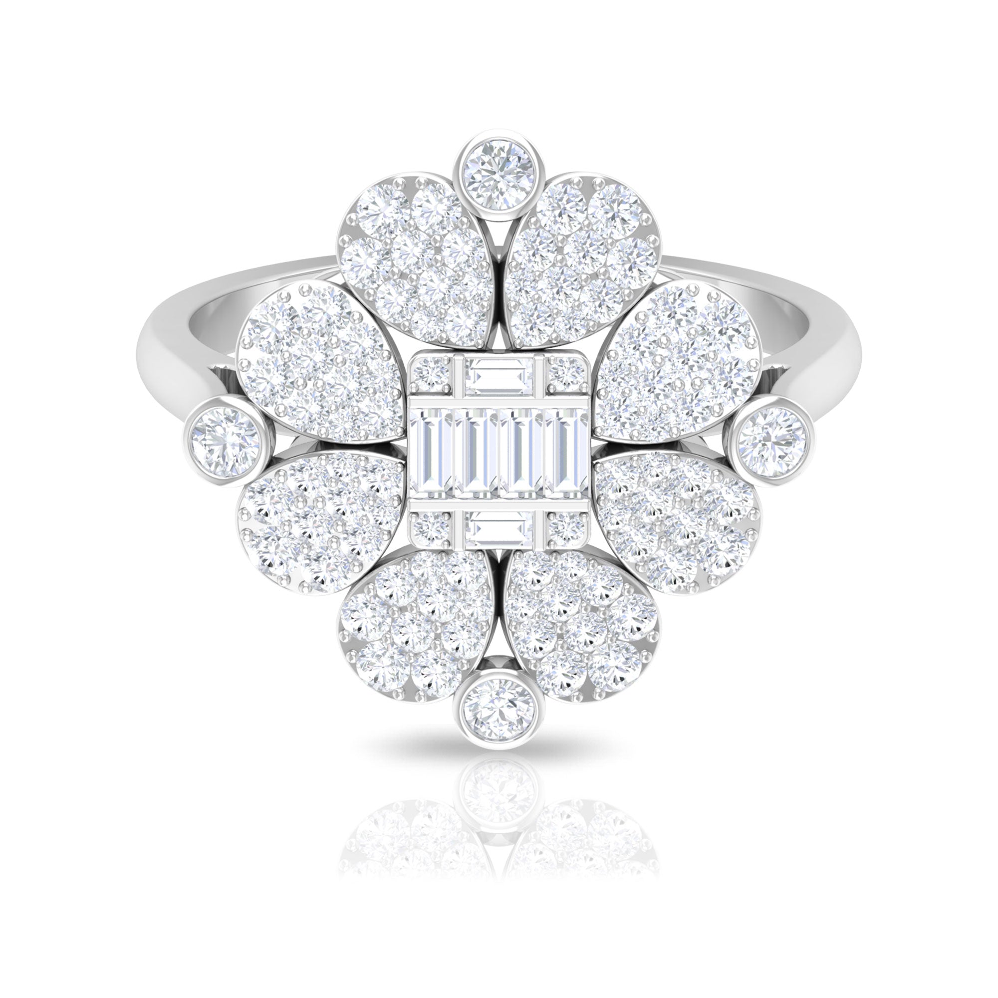 Rosec Jewels-Illusion Set Diamond Statement Engagement Ring