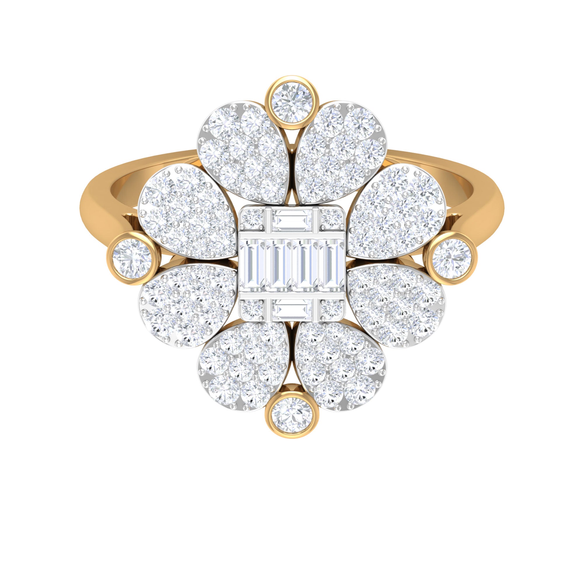 Rosec Jewels-Illusion Set Diamond Statement Engagement Ring